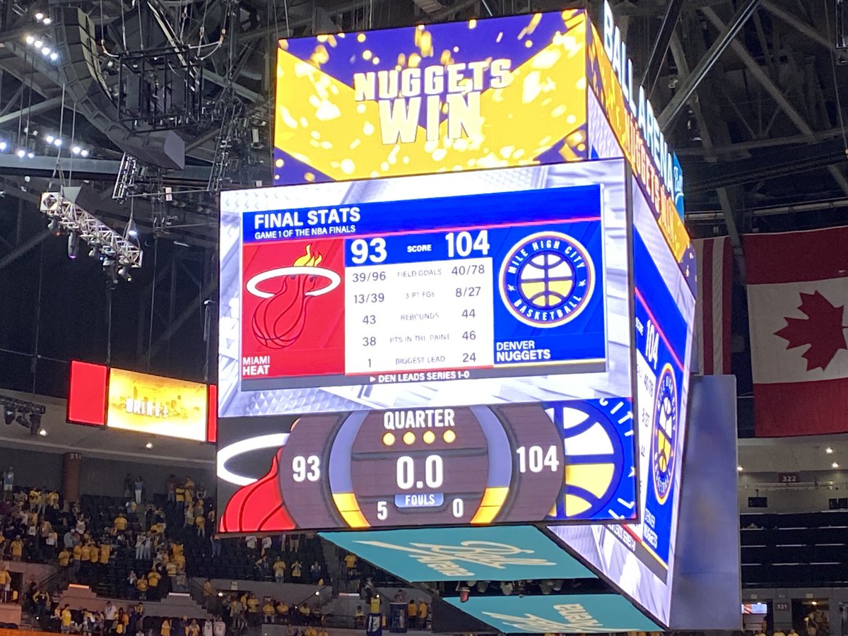 Tbone on Twitter "Final score from Ball Arena is Nuggets 104 Heat 93