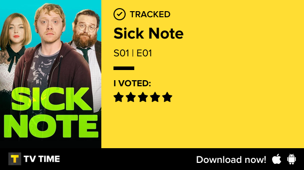 edgezoka_'s tweet image. I&apos;ve just watched episode S01 | E01 of Sick Note! #sicknote  tvtime.com/r/2PZet #tvtime
