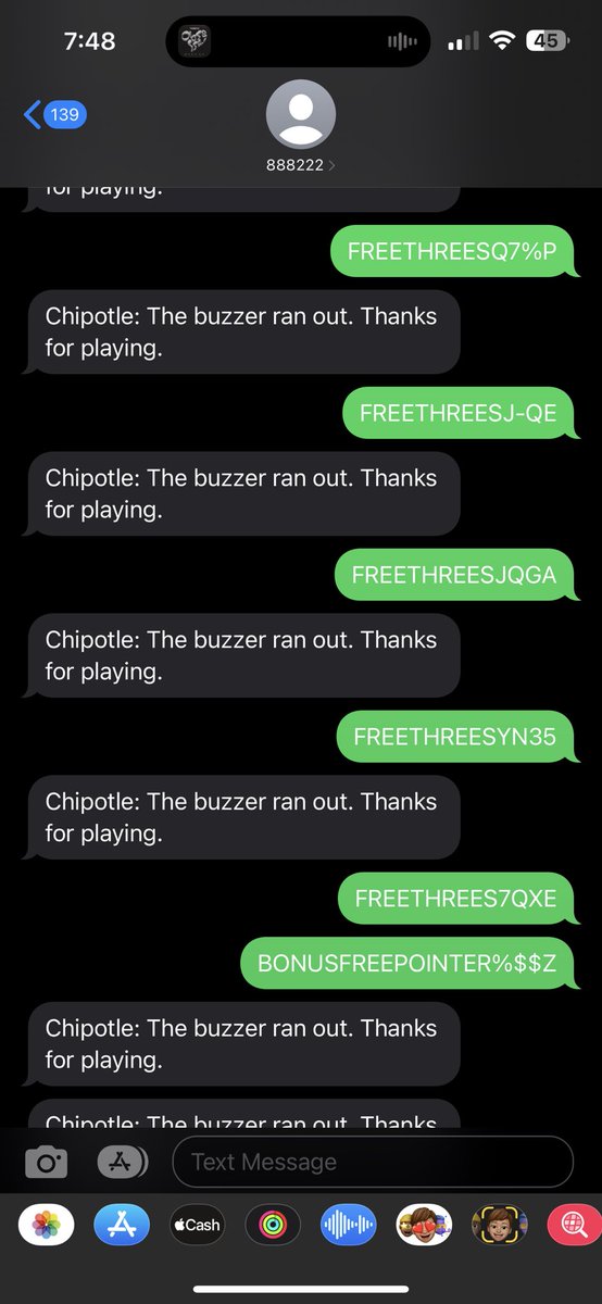 finna kms @ChipotleTweets #ChipotleFreePointer