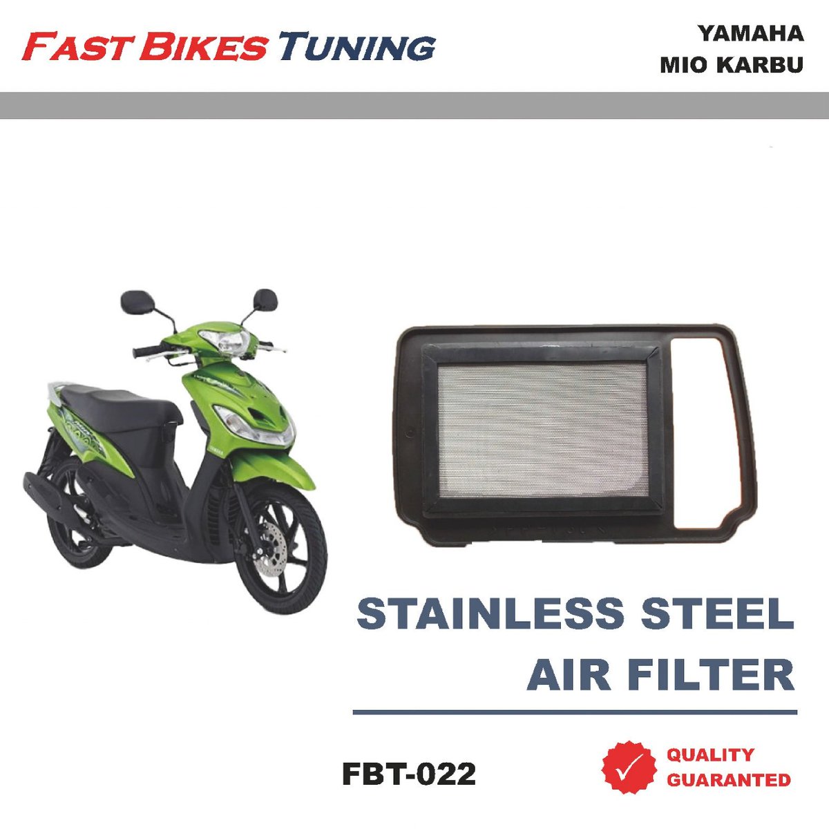 Fast Bikes Tuning Air Filter Yamaha Mio Sporty 110 (FBT-022)
#YAMAHA
#motorcycle 
#airfilter 
#jakarta 
#Singapore 
#BANGKOK 
#KualaLumpur 
#MANILA 
#medan 
#surabaya 
#denpasar
#Bandung 
#Semarang 
#yogyakarta 
#makasar
#depok 
#tangerang