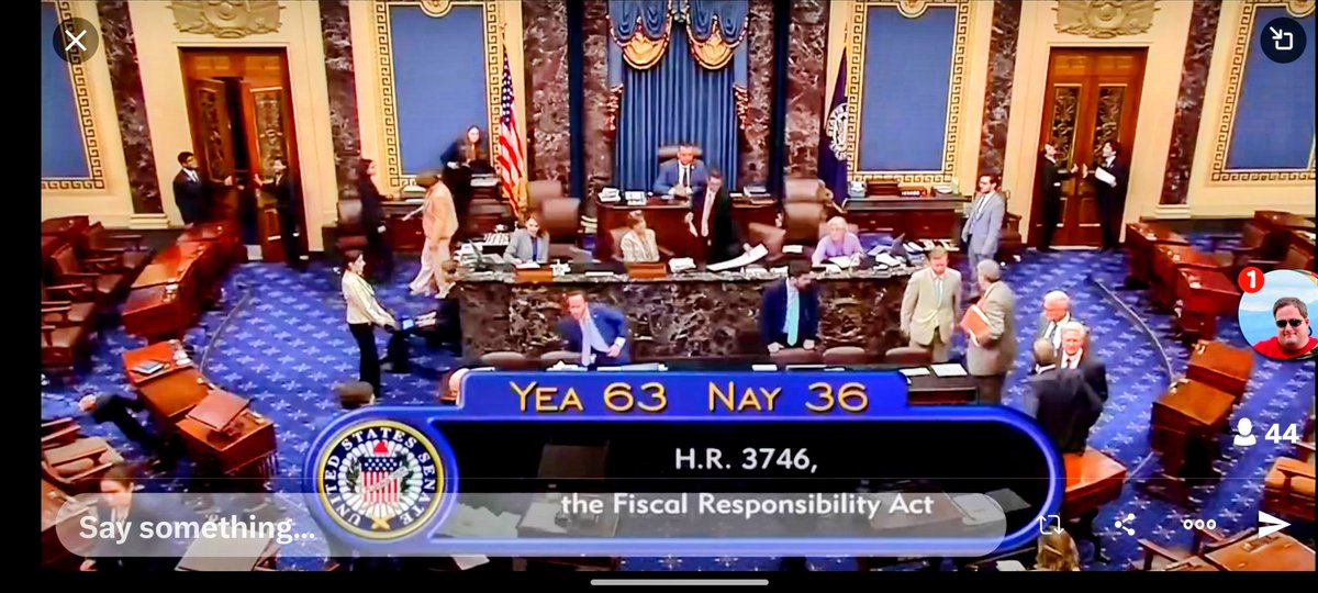 #BREAKING - The #FiscalResponsibilityAct aka the #DebtCeilingBill has passed the US Senate and the United States will no longer #default on its #debt on Monday which was the deadline.