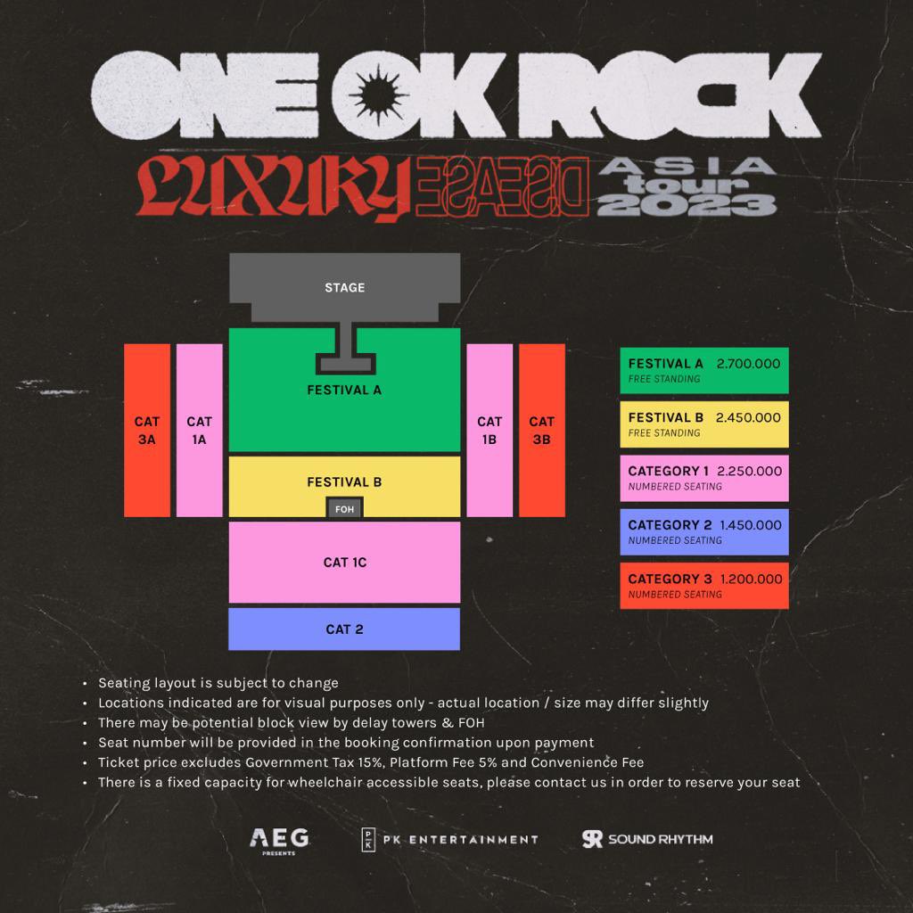 AhmadSatrio3's tweet photo. ONE OK ROCK Luxury Disease Asia Tour 2023 on September 29th 2023 at Beach City International Stadium.

You can purchase your tickets starting Saturday, June 10th 2023 at 10 a.m. (GMT+7 / Jakarta Local Time) only at https://t.co/vHy3SVWVRL.

#OORinJakarta2023
#TeamSoundRhythm https://t.co/oSXwchMaR2
