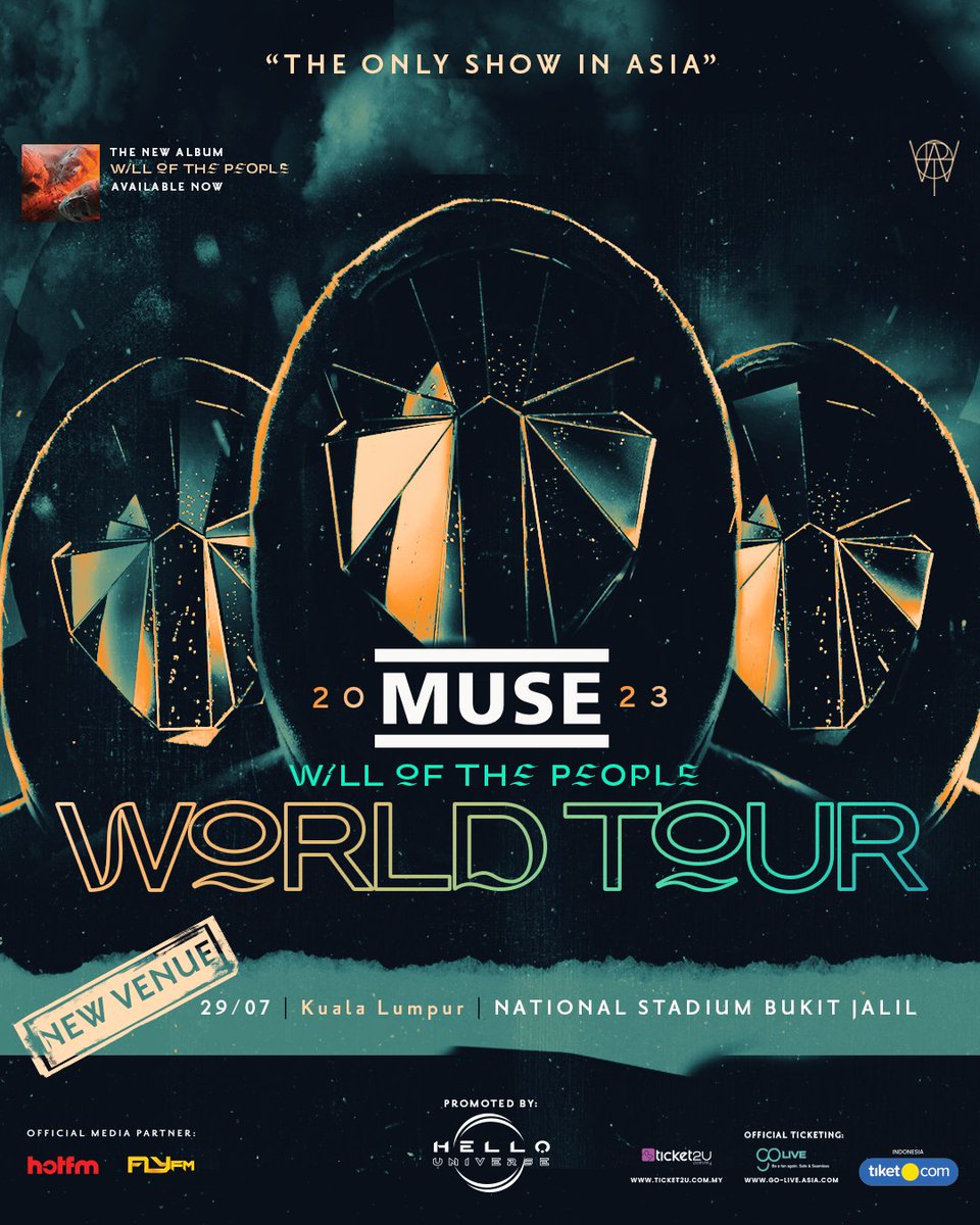 Good news Musers!

We got you a BIGGER &amp; BETTER venue to experience the “Will of The People” World Tour. Here is the official seating map and ticket prices to the show.

📅Date: 29th July 2023
🏟Venue: National Stadium Bukit Jalil, Kuala Lumpur

This will be their ONLY SHOW IN