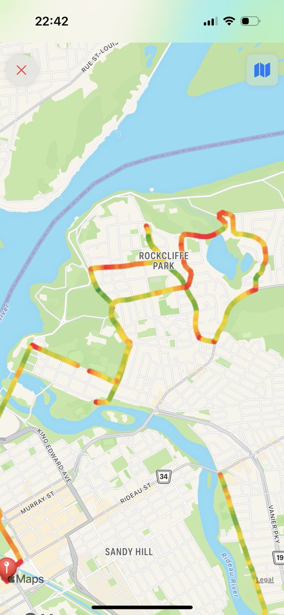 Funny #ottbike story: Took an extra long 🚲 ride today as I missed the departure of the #ottbikesocial crew today. As they departed 250m from my house, I was like YES I’m going to be there. But of course I was 18 KMs away near the airport at 6:20…and couldn’t triangulate them 😂