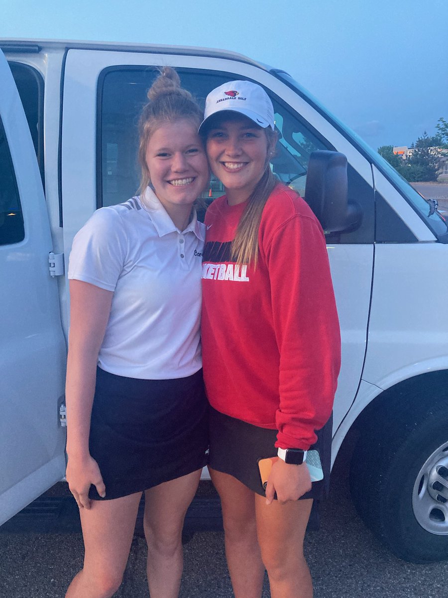Congrats Isabelle and Bailey for making the finals of the section tournament!  #GoCARDS #gripitandripit  ⛳️
