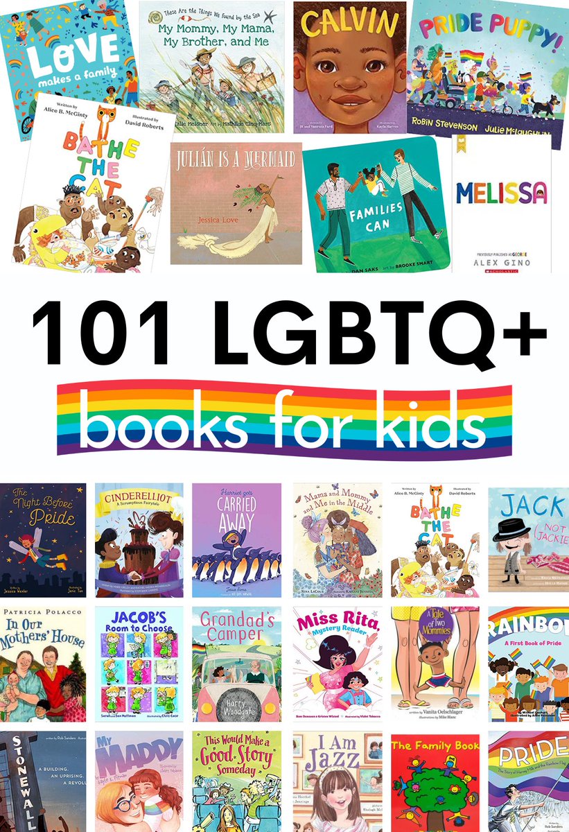 My 11th annual Pride Booklist for kids will be out soon and better than ever- here is the list from last year. notimeforflashcards.com/2022/06/101-lg…