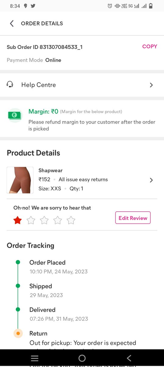 Hello team meesho
As I ordered a product (a shapewear) from meesho but I got a used shirt also customer care denied for pickup my product please suggest@#meeshocustomercare #meeshoapp #meesho#@meesho_official