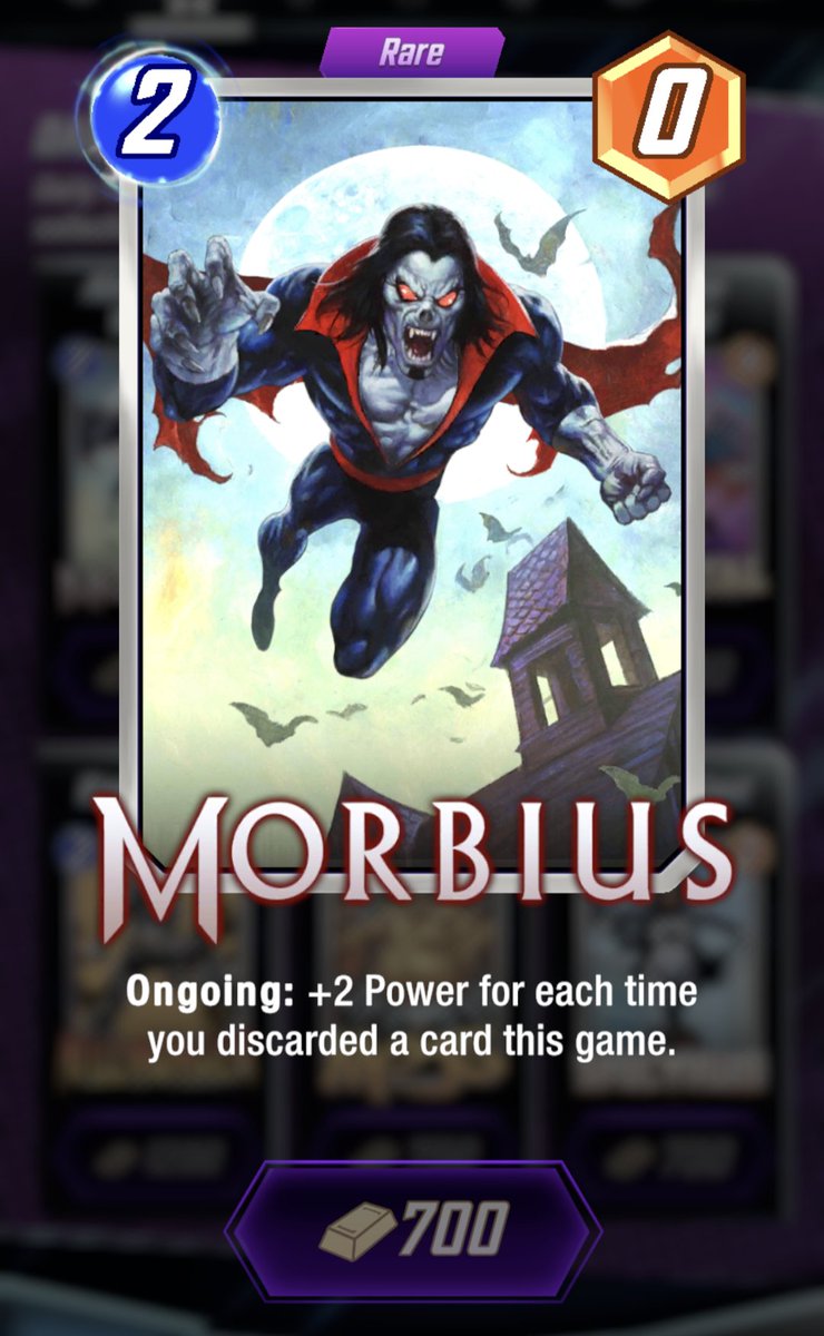 dddrewsky's tweet photo. I LOVE MY SHOP!

I'll definitely be picking up Killmonger. I think it's his best variant by far. It's already gold split lol. Morbius and Crystal are hard maybes.

What did you guys get in your shop? What should I get in mine?!

#MarvelSnap #DailyShop #Variants https://t.co/ANP2b2Alcp