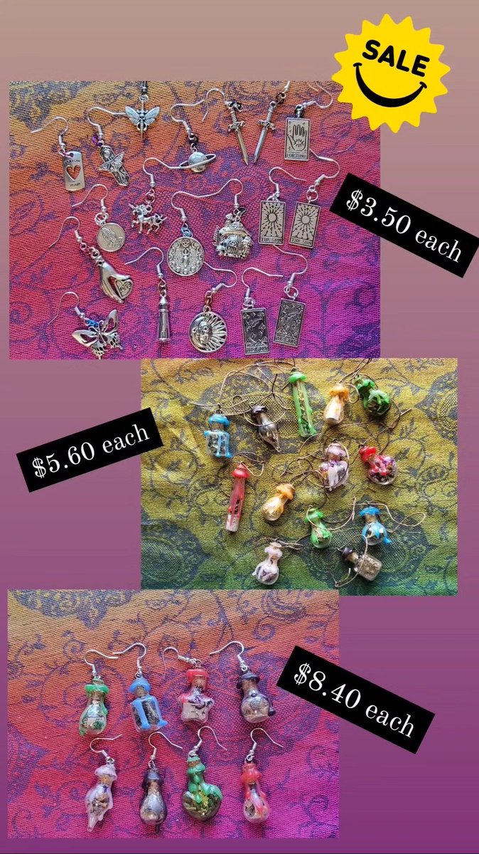 ‼️Single earrings &amp; phone charms are at a great price right now! All are personally enchanted by me, and spell jars always include real herbs+crystals and real intention 💗

Shop now at charmedcharmsco.com and use the code MAGICISREAL at checkout for 30% off!