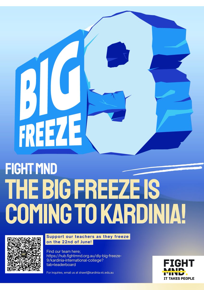 Support our teachers as they freeze on Thursday 22 June to fight MND hub.fightmnd.org.au/diy-big-freeze…