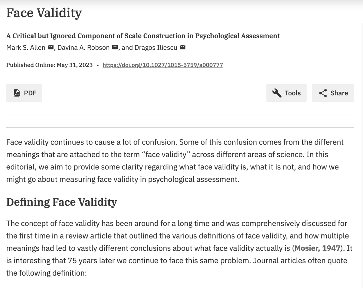European Journal of Psychological Assessment (@ejpajournal) on Twitter photo Make sure to read our latest #OpenAccess editorial on face validity at econtent.hogrefe.com/doi/10.1027/10… @DrMarkAllen0 <a href="/DavinaRobson7/">Davina Robson</a> <a href="/DragosIliescu1/">Dragos Iliescu</a> Make sure to read our latest #OpenAccess editorial on face validity at econtent.hogrefe.com/doi/10.1027/10… @DrMarkAllen0 <a href="/DavinaRobson7/">Davina Robson</a> <a href="/DragosIliescu1/">Dragos Iliescu</a>