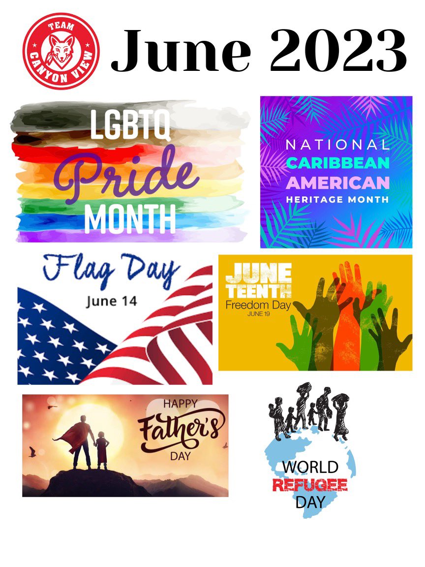 Celebrating all families in the month of June! Go Coyotes!!! #CVESRocks #CanyonViewElementary #PowayUnified