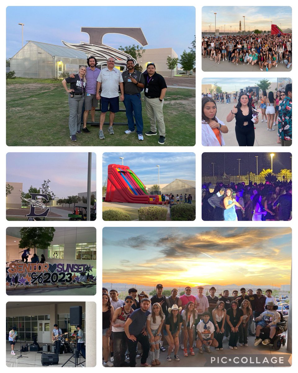 2023 Senior sunset. Beautiful pictures of pride and spirit of the Falcon student body. #FTF #TeamSISD
