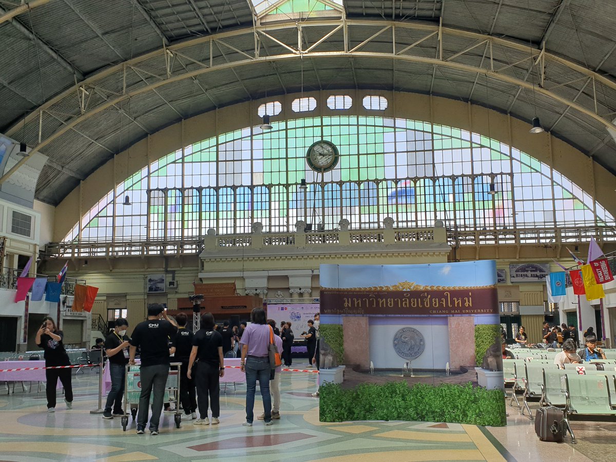 วันนี้ มช. มีรับน้องรถไฟที่หัวลำโพงด้วย 🚂🐘✨ #ทีมมช