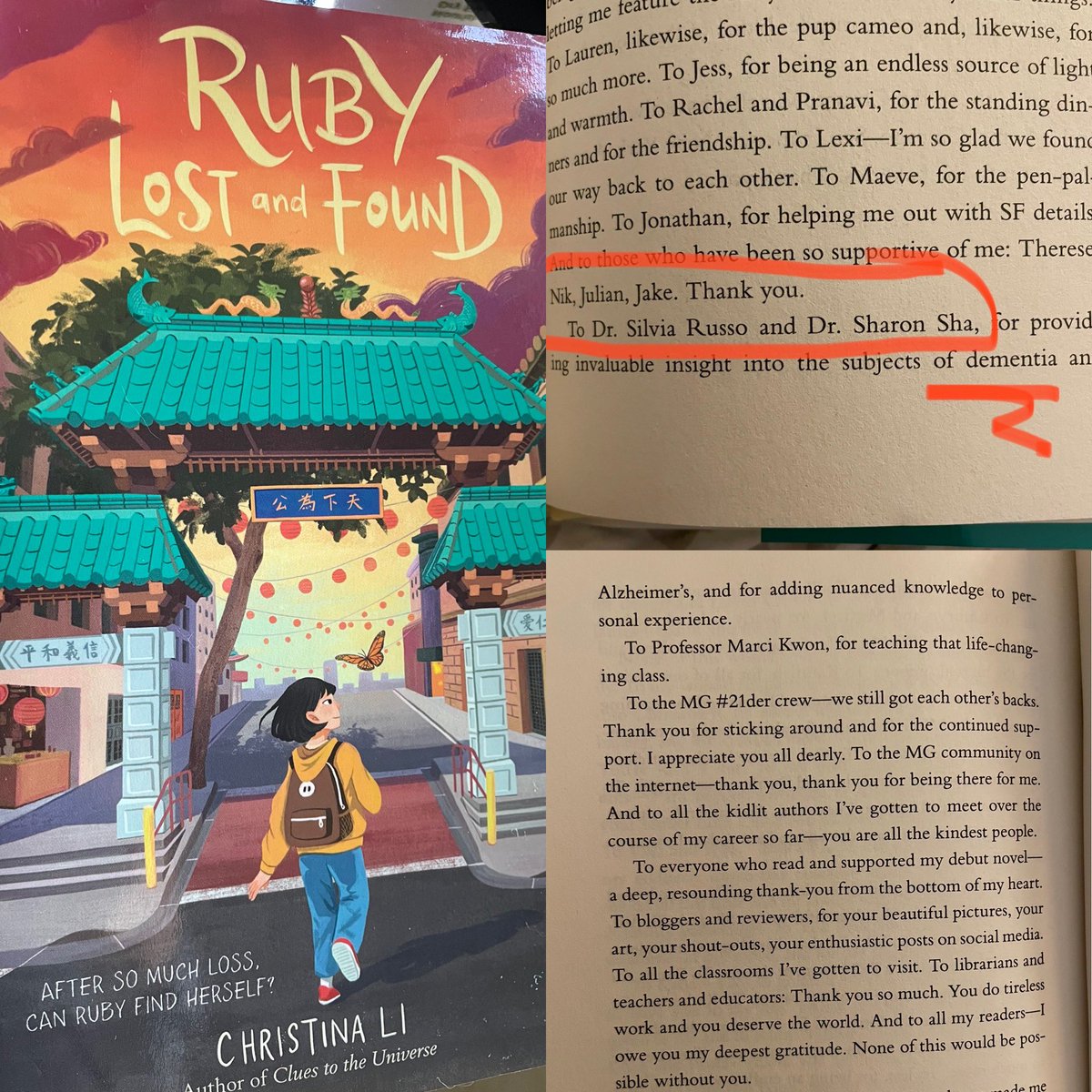 I’m acknowledged in a children’s book about loss and living in SF by Christina Li. So honored. #Alzheimer #childrensbooks