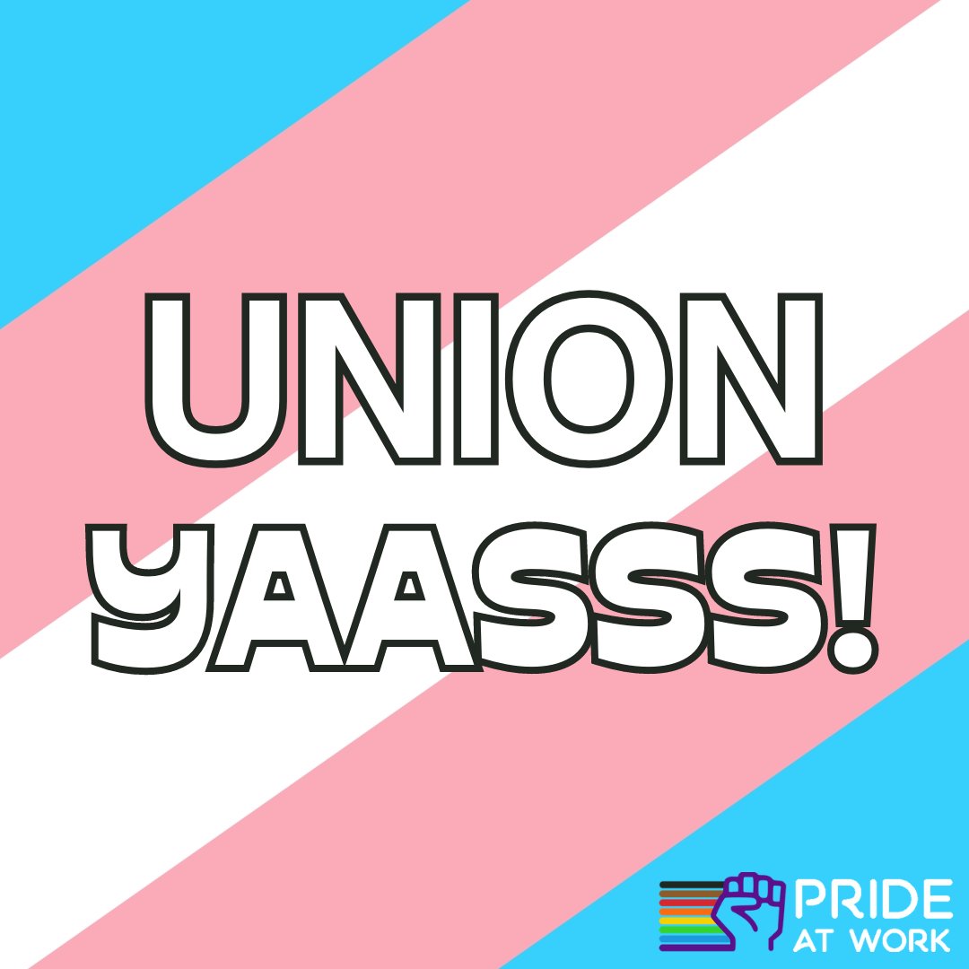 We're here. We're queer. And we're UNION! ✊ Happy Pride, Siblings! 🏳️‍⚧️🏳️‍🌈