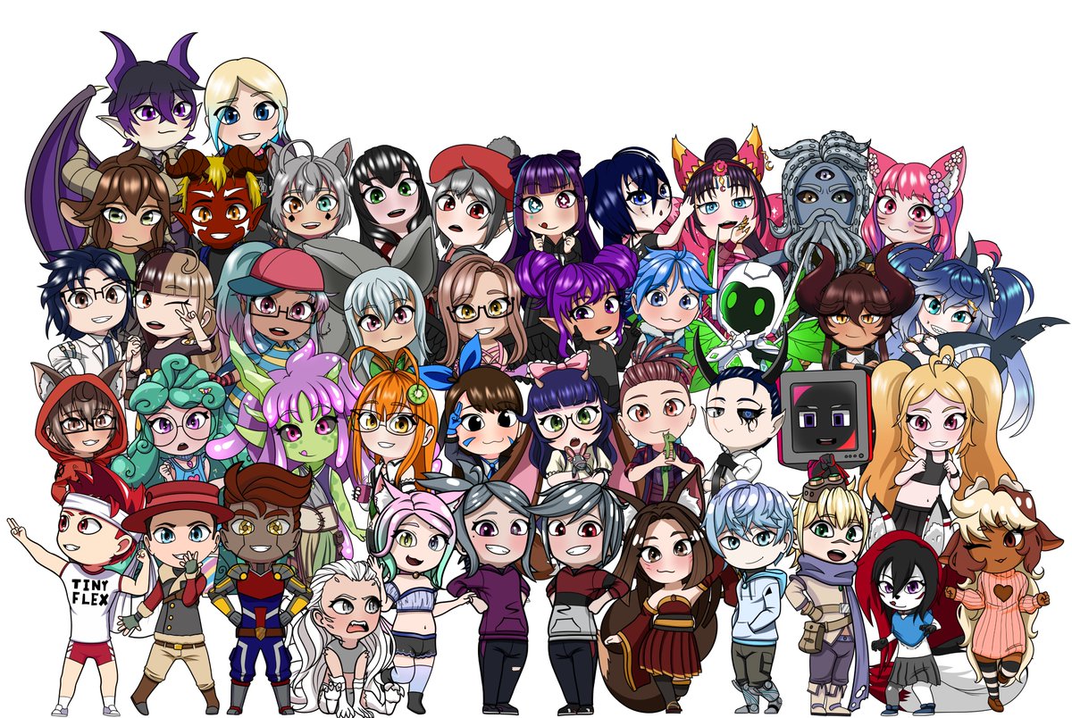 Herostrain's tweet photo. Here they are! The first new friends in a while!
Meet @lawlznet @KuroHikari198 and @wife_ofbread
The 5th row begins!
We'll get more made next week! Phase 1 ends SOON!
#Vtuber #ENVtuber #BuddyClassPhoto https://t.co/FjMt9epWpl