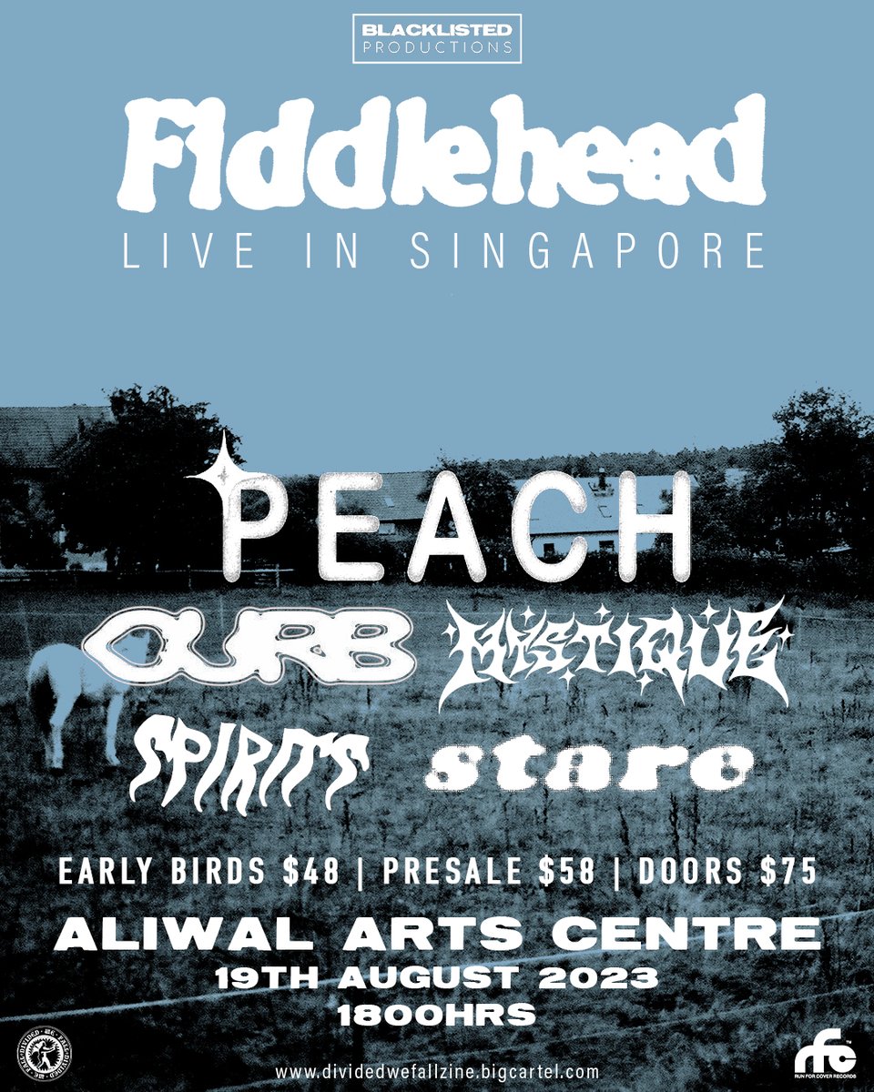 GET MY MIND RIGHT! @fiddleheadusa Live In Singapore! Brought to you by @BLKLSTDPRDCTNS Featuring…. Peach (ID) @curballcaps @mmmmmystique @stareband @spirits65hc Tickets are on sale now! Link is in bio!