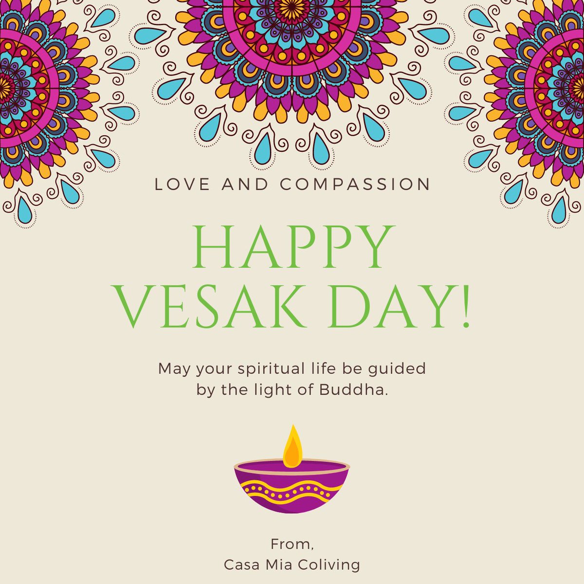 Happy Vesak Day from Casa Mia Coliving! May your life be filled with happiness and contentment 🪔🪷

#vesakday #vesak #coliving #community #singapore