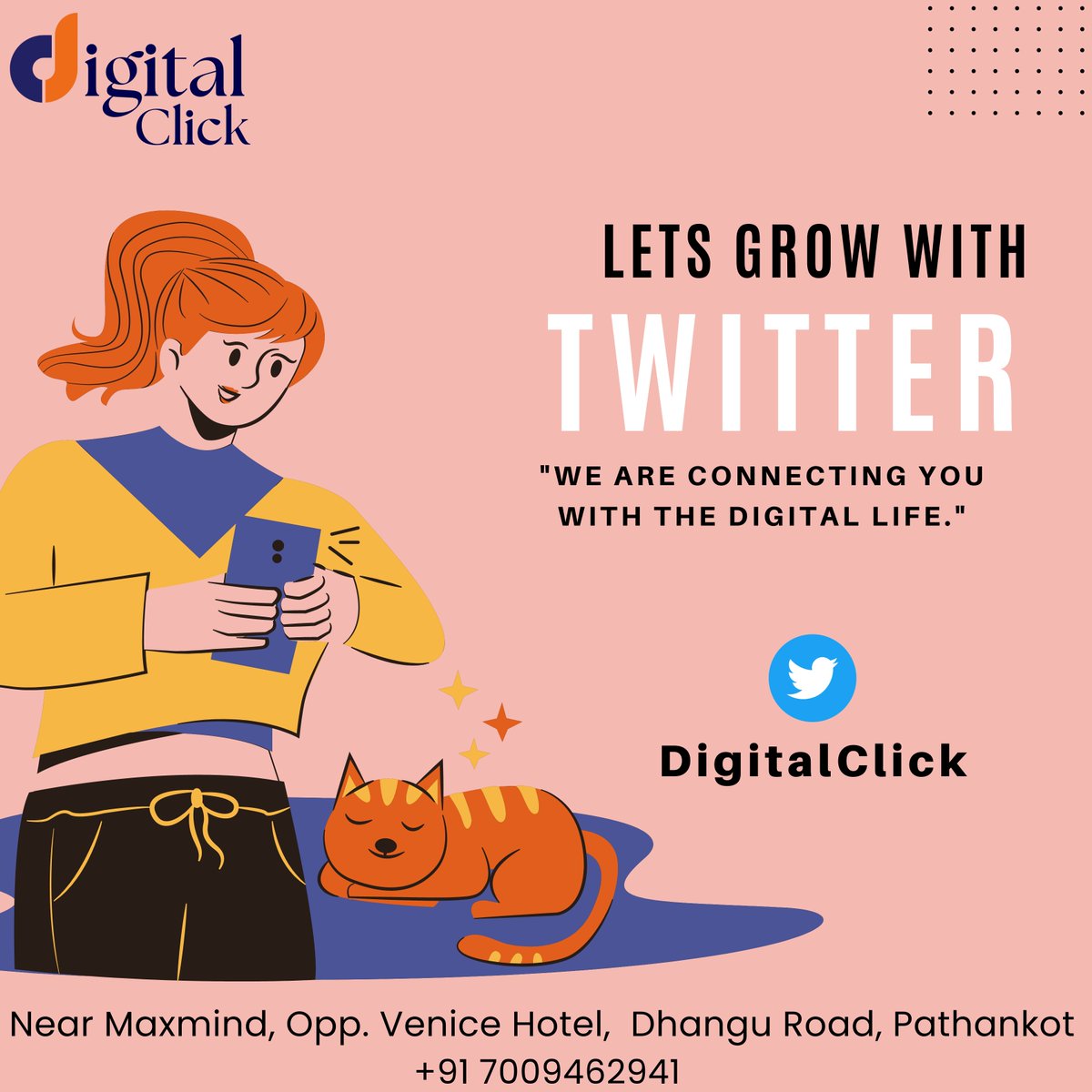 DigitalClick4u's tweet image. “Increase your Social Worth through Social Media with us.” Promote your business through Twitter Marketing!!!We deal in all kind of online promotional services, Contact us: Digital Click: +91 7009762941

#Digitalclick #twittermarketing #entrepreneurship #follow #affiliatemarket