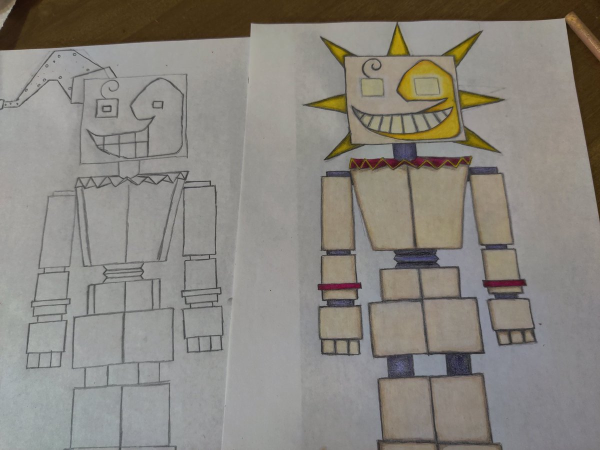 Special requests from my son.
SunRise and MoonDrop #FNAF as Minecraft characters.