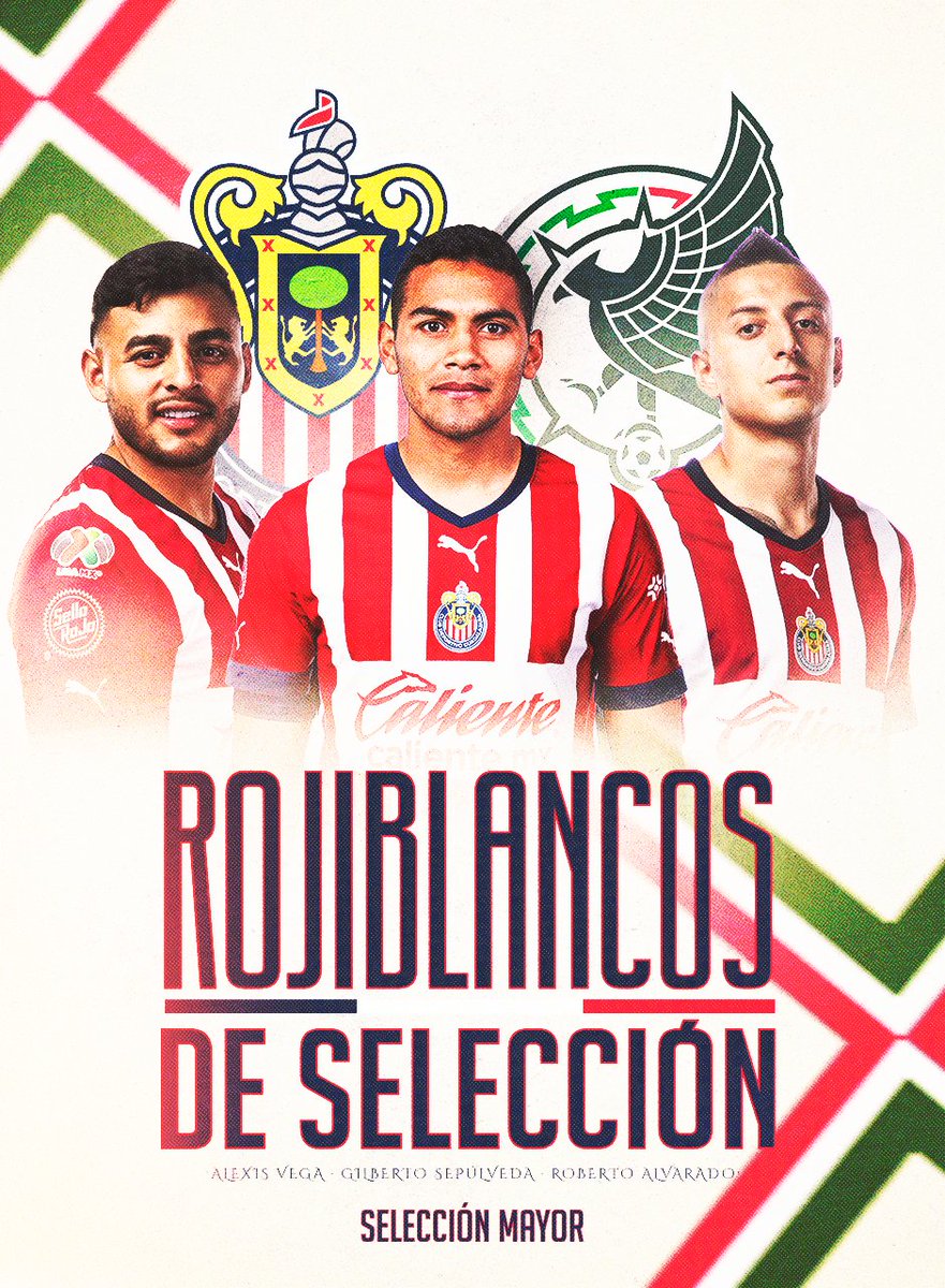 3 #RojiblancosDeSelección llamados por Diego Cocca. 

¡Venga muchachos, sigan demostrando el talento mexicano! 👏🏻👏🏻🇲🇽