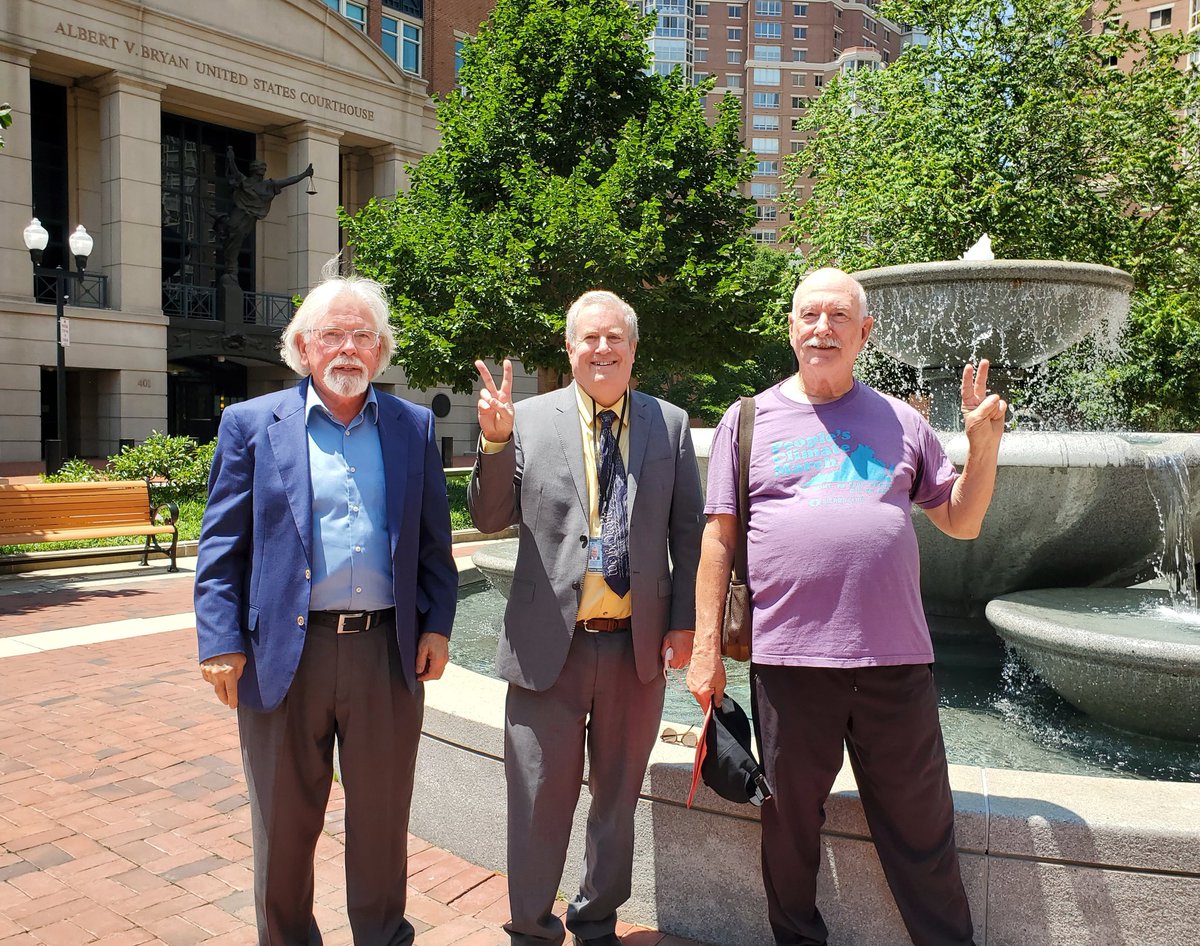ThirdActVa's tweet photo. These 3 elders took action against climate inaction, to awaken people from complacency. Today they received fines &amp; probation for their selfless deeds, the same day 69 senators refused to protect Appalachia from the MVP. 💚🌏💚 #ClimateActionNow @DecEmergency #A22Network #StopMVP https://t.co/KGwqlGpGgp