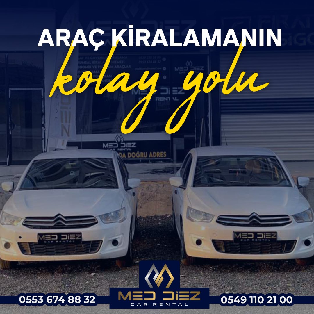 Araç Kiralamanın kolay yolu
#araçkiralama #diyarbakıraraçkiralama #airportrentacar #airportrentalcar #diyarbakırrentalcar #diyarbakırrentacar #rentacar #rentalcar #otokiralama #diyarbakırotokiralama #audia4 #audikiralama #kiralıkaudi #peugeot301 #renaultclio #audia3 #skodarapid