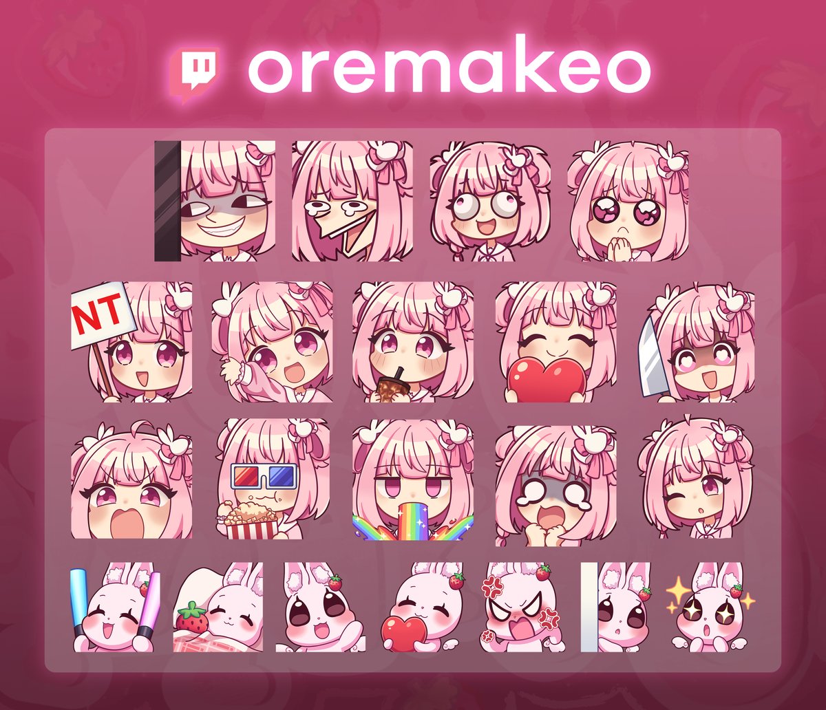 oremakeo's tweet photo. TWITCH EMOTES
🌸 https://t.co/p3VYsy0o5w
#oremakeo #oremakeolive https://t.co/nD7kjG041n