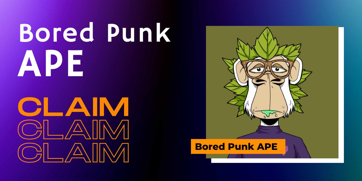 🏆Bored Punk Ape Mint Live

✅Giveaway NFT 
✅Retweet & Tag 3 Friends

👇Claim👇
gleam.io/N19hH/mayc-giv…
