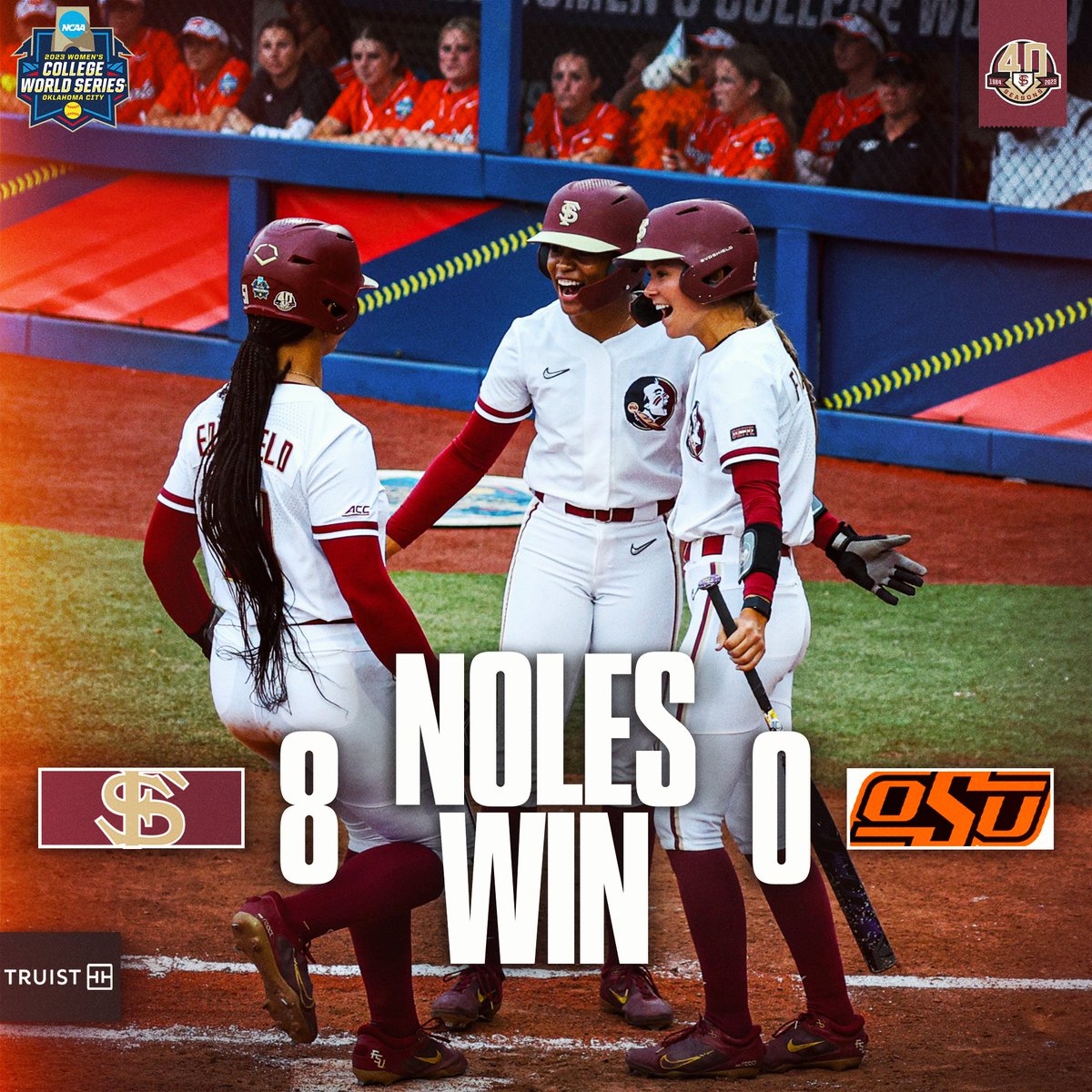 HOW 'BOUT THAT START🍢

Noles are headed to the Winner's Bracket👊

#Team40