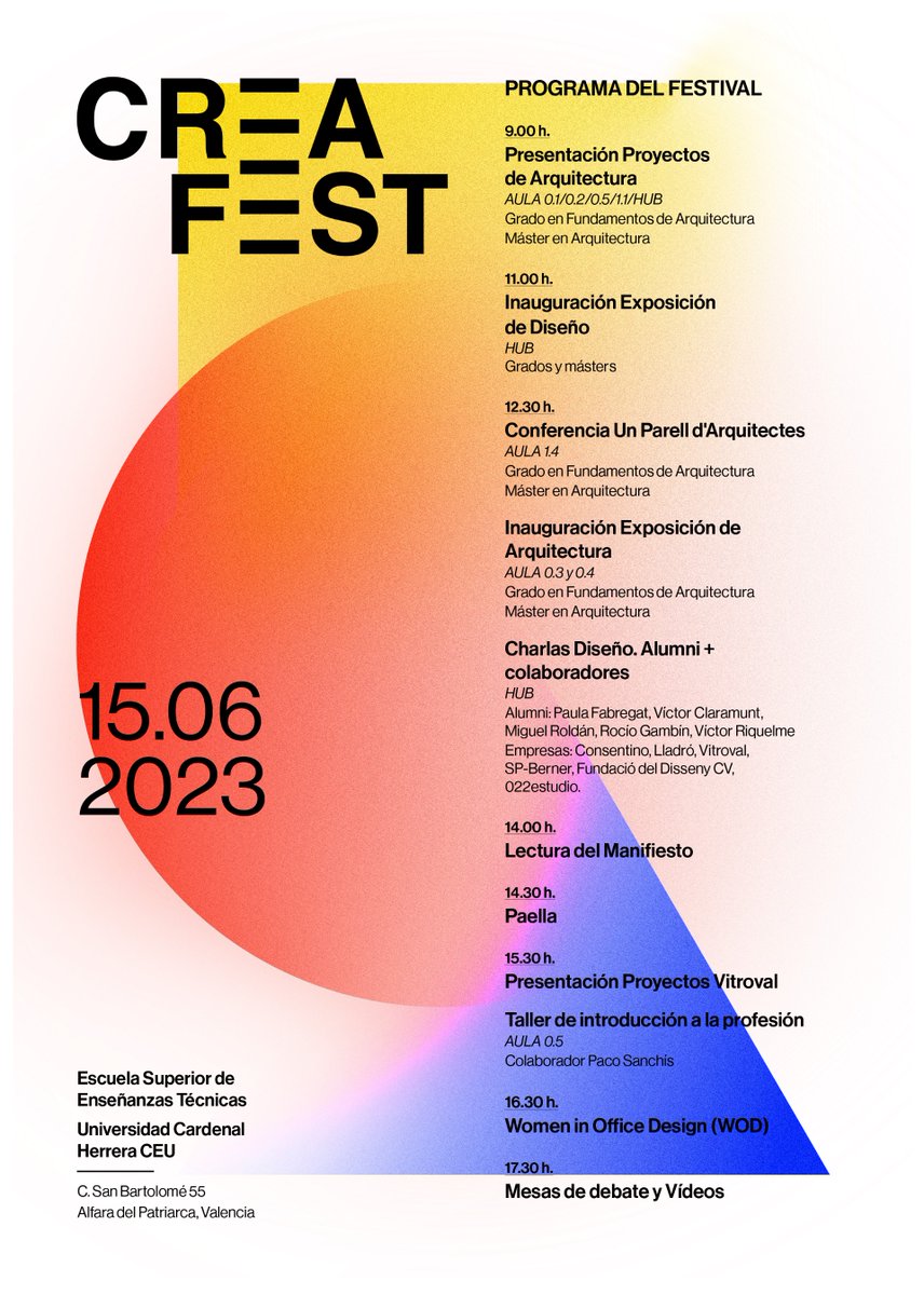 ➡ CreaFest, our annual meeting on creativity and design, is back: save the date on June 15 for a day full of ideas, projects, and workshops around the fields of architecture and design.