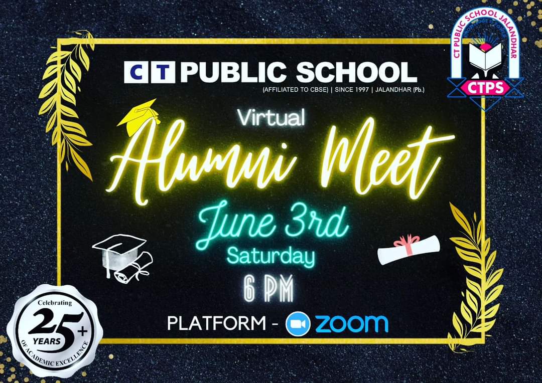 ctpublicschool's tweet photo. Alumni Meet
June 3rd, 2023

#bestboardingschool 
#jalandhar 
#jalandharcity 
#CTU 
#ctgroupofinstitutions 
#ctpublicschool 
#bestinfrastructure 
#CBSE
#punjab 

Website CT PUBLIC SCHOOL
https://t.co/opAXJ6xElh
Facebook:
https://t.co/b3yqxWZAXH
Instagram:
https://t.co/B1EDX2lKTe https://t.co/baIeHXx0Xa
