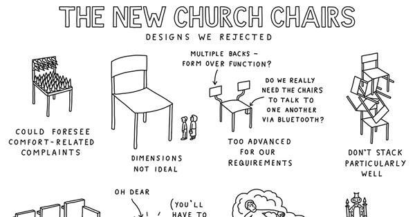 ChurchTimes's tweet photo. Check out the latest cartoon from @DaveWalker
This week: the New Church Chairs (designs we rejected)
#davewalker #churchhumour #cartoons https://t.co/3UyF58a2aU https://t.co/eNJ80r4WEX