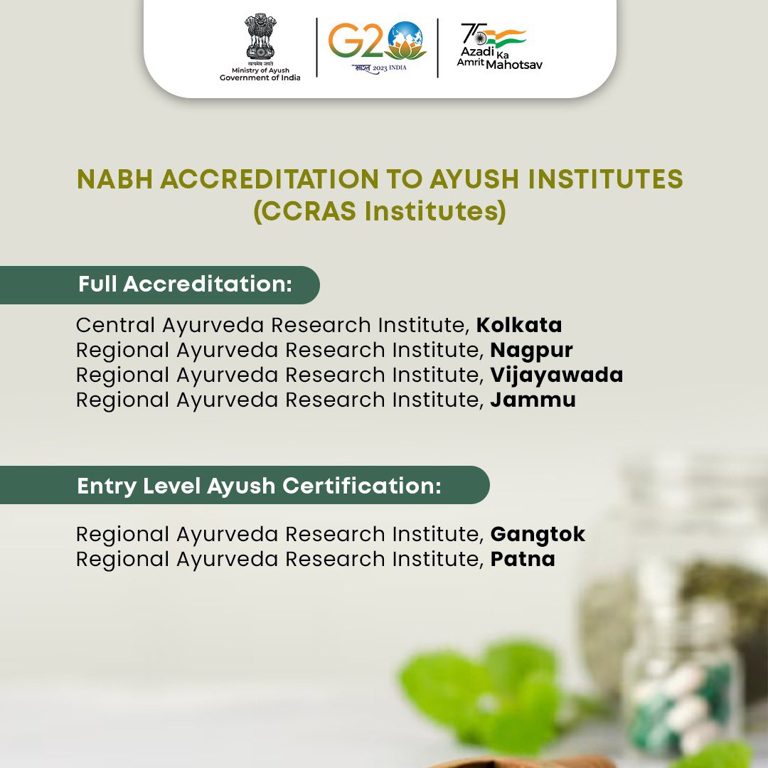 Ministry of Ayush on Twitter "The National Accreditation Board for