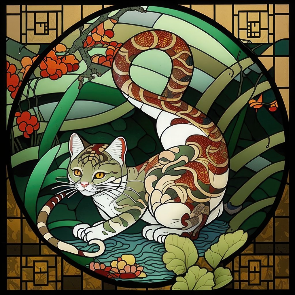 ai_cattail's tweet photo. 変猫 ヘビ 7
Cat stained glass strange cat snake 7
https://t.co/DCqoNSx4zV
#猫
#変猫
#ネコ
#ねこ
#ぬこ
#面白猫
#ヘビ
#ステンドグラス
#かわいい
#AIイラスト
#Cat
#strangecat
#cat
#snake
#Stainedglass
#cute
#kawaii
#AIdrawing
#NFT
#midjourney
#opensea https://t.co/0RibpsMZrj