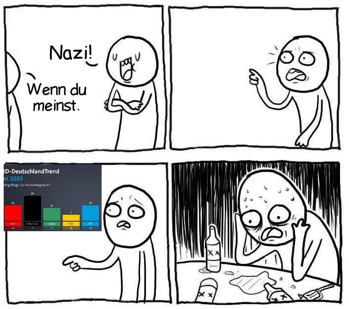 Linke wundern sich unironisch, dass die AfD bei 18% liegt.