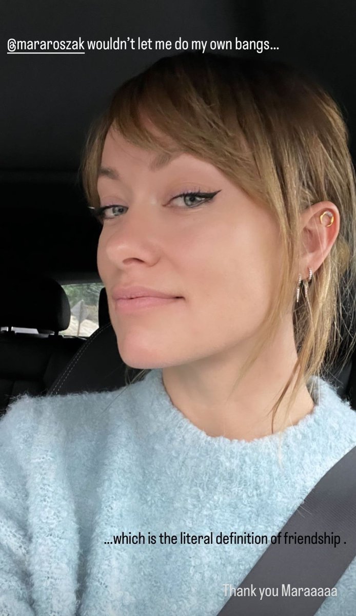 WildeUpdates's tweet image. OLIVIA CUT HER BANGS!!!!