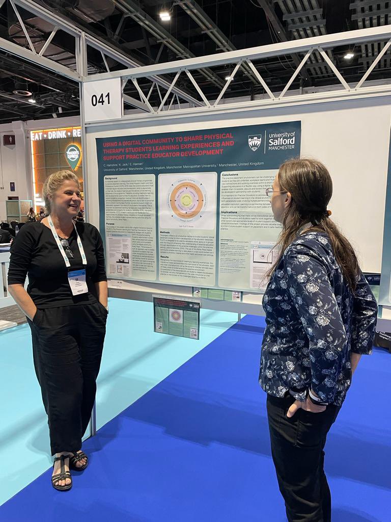 clairehamshire's tweet image. Presenting poster on how @Heijinxsand I used our PLATO model to support practice education  further details in this paper pubmed.ncbi.nlm.nih.gov/31101382/ #wcpt2023