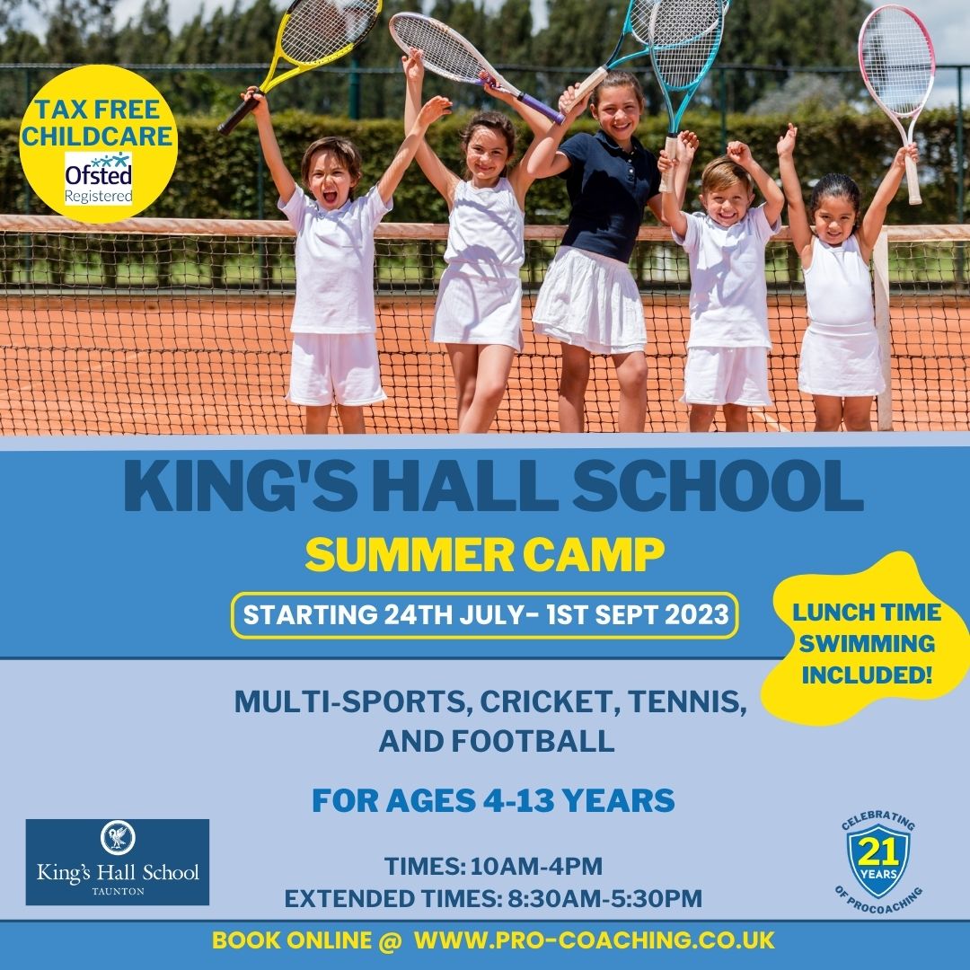 procoachingjb's tweet photo. BOOK NOW at King's Hall School to join our sport courses this summer!☀️ @KingsHallSchool @KCTSport @KingsTaunton Courses starting from 24th July - 1st September 🏏https://t.co/d3dhUkVt0R
#SummerCamp #procoaching https://t.co/MmSfSkYMwK