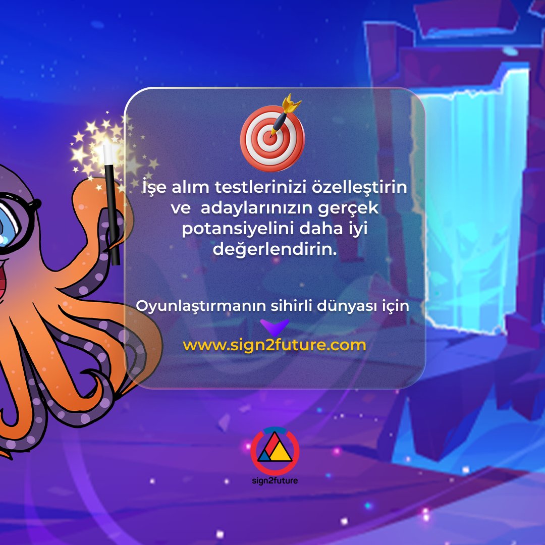 🕹 İşe alım testlerinizi özelleştirin ve adaylarınızın gerçek potansiyelini daha iyi değerlendirin. 🎯

🔮Oyunlaştırmanın sihirli dünyası için👉 sign2future.com'u ziyaret etmeyi 
unutmayın🚀🚀

#oyunlaştırma #gamification #business #software