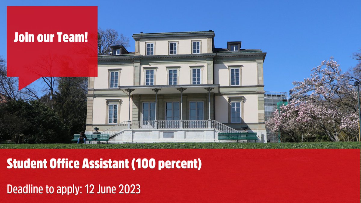Are you looking for an exciting & rewarding work experience? We are #hiring! Join a passionate team focused on making a difference. Apply before 12 June! #jobsearch #dynamic #dedicated #hiring #teamwork geneva-academy.ch/the-academy/va…