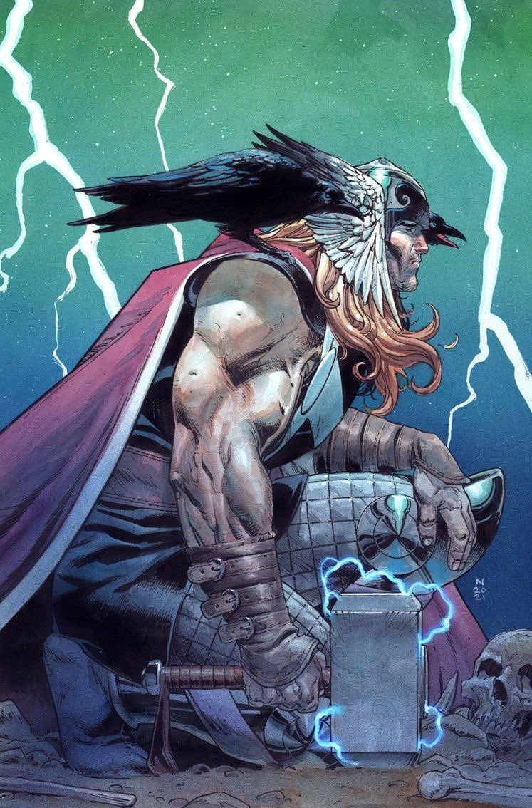 RT @IntoWeird: The Mighty Thor with Odin’s ravens, Huginn and Muninn. #ComicArt by Nic Klein. #Marvel #MarvelComics https://t.co/ok2Mr5ULIn