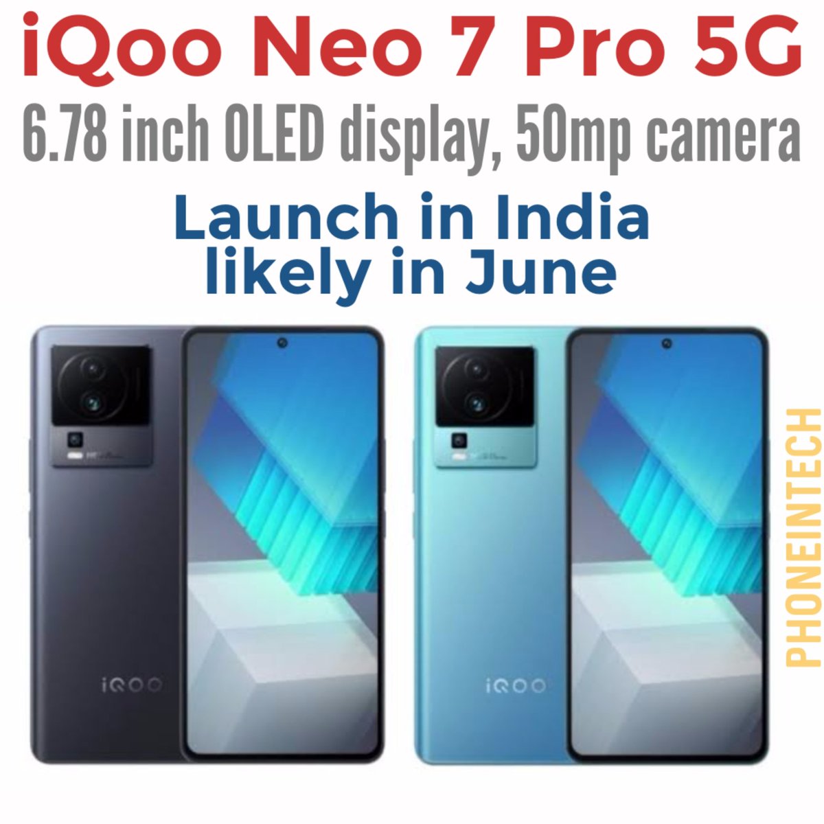 iQoo Neo 7 Pro 5G likely to be launched on June 20 in India. It features a 50mp primary camera sensor with a 6.78 inch 1.5K OLED display. It also offers 120W fast charging and runs on Snapdragon 8+ Gen 1 SoC. 

#iqooneo75g #iqoo #iqoosmartphones #technews #technewsindia