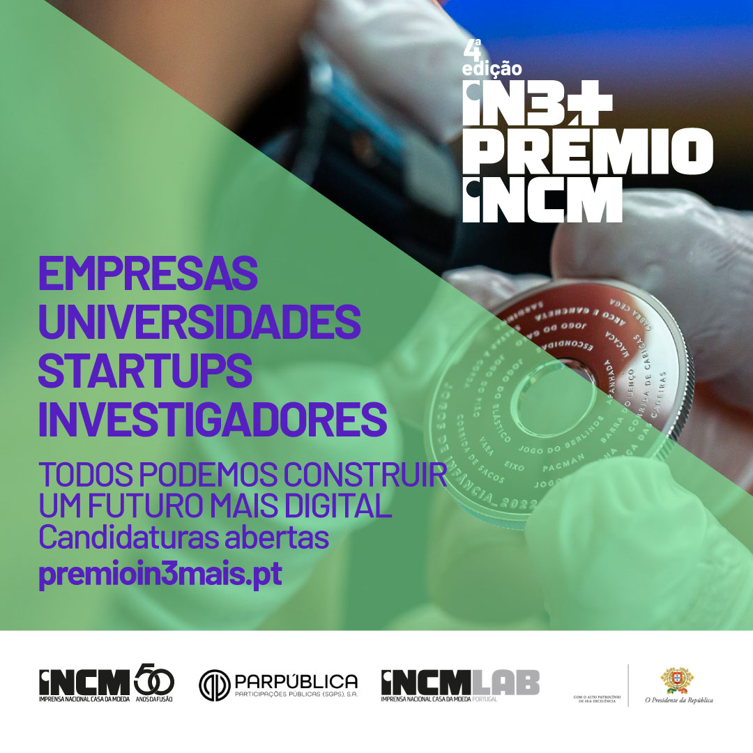 incm_da's tweet photo. [O FUTURO COMEÇA HOJE, CONSIGO] As candidaturas ao Prémio de Inovação #IN3+ podem ser apresentadas por pessoas singulares ou por pessoas coletivas, em regime de associação, consórcio ou outro modo formal de parceria. Saiba mais em https://t.co/oexXgdnEtJ https://t.co/zcmQLGXmf4