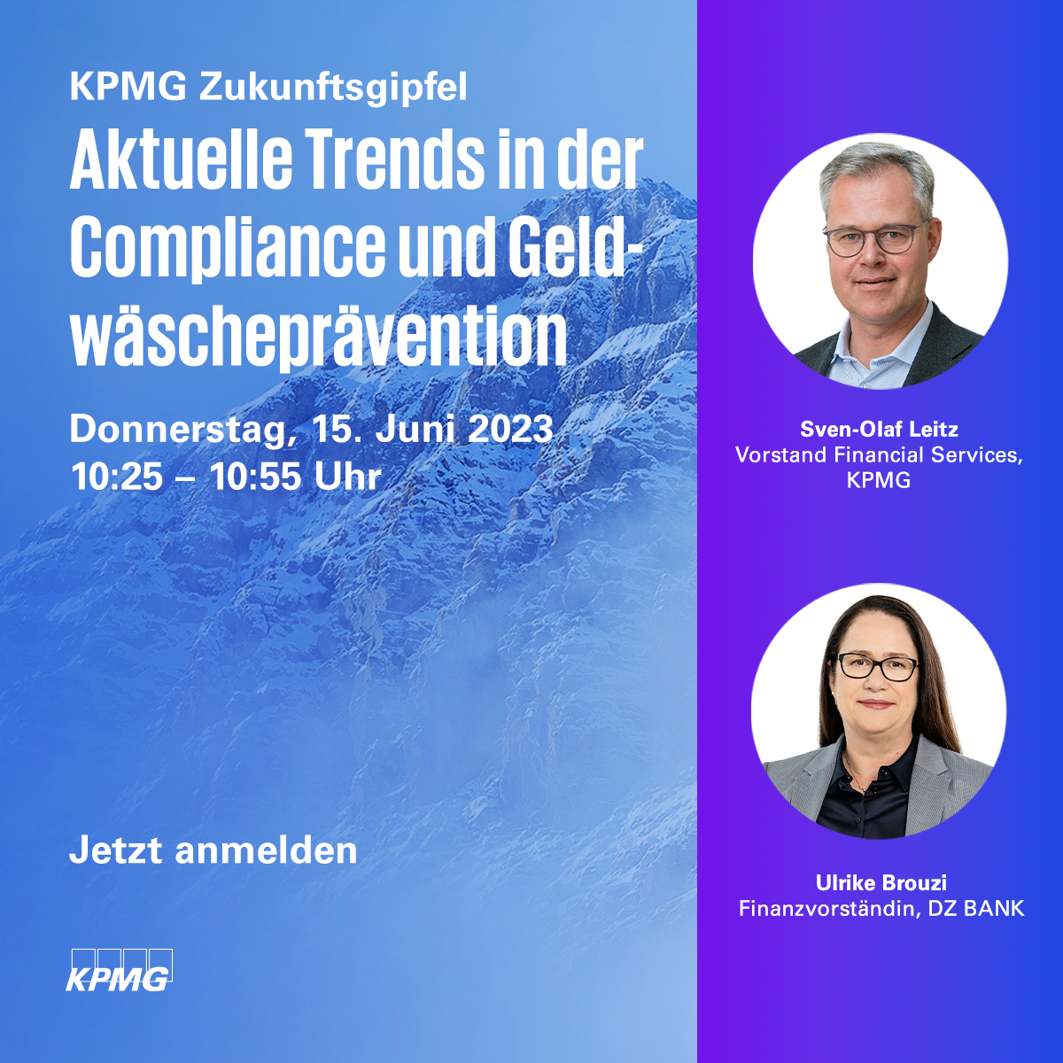 Mit welchen Best Practices bleiben #Compliance- und Geldwäschebeauftragte im aktuellen Umfeld erfolgreich? 

Darüber sprechen unser Experte Sven-Olaf Leitz und Ulrike Brouzi (CFO DZ Bank Gruppe) beim #KPMGZukunftsgipfel. Jetzt noch (kostenlos) anmelden: hubs.ly/Q01RkQhr0