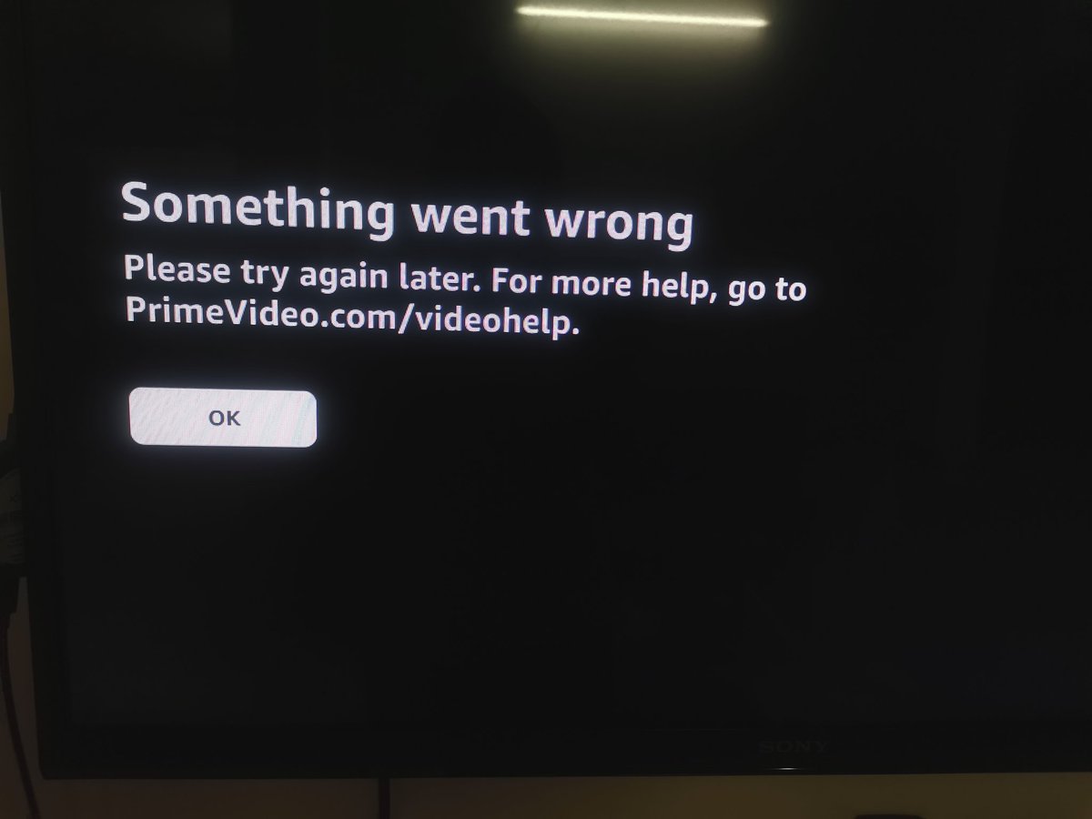 Kt_khush's tweet photo. @airtelindia I have airtel xstream smart stick it crashes every time I watch any video on primevideo app.Other apps work fine.This msg comes aftr few mins of video stops abruptly.This is consistent since more than 6 months and now @AmazonHelp is saying its airtel stick problem. https://t.co/KZQfCe5T6Q