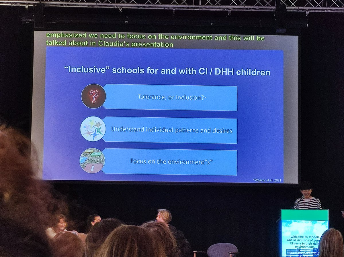 'Inclusive Schools' tolerance or really inclusion? One of the main issues in #Education today for #CochlearImplantUsers. @espci2023 #espci2023 #CochlearImplant