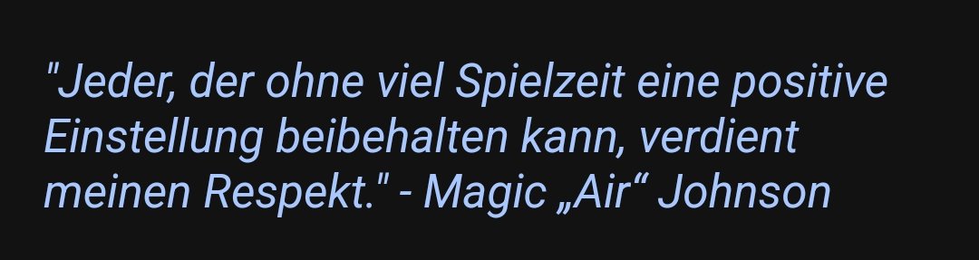 Habe mal die Verwaltung per Email gefragt, wie es mit der Nutzung des Platzes aussieht. Heute eine Antwort bekommen. Am Ende der E-Mail ein motivierendes Zitat des Sohnes von Earvin 'Magic' Johnson und Michael 'Air' Jordan: