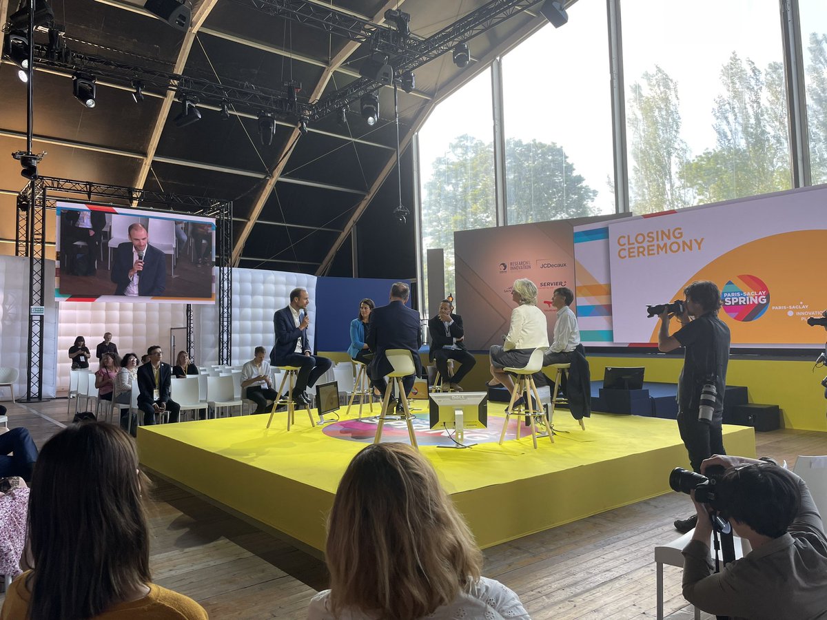 Présent à la table ronde de clôture de ce #ParisSaclaySPRING avec <a href="/ADublanche/">Alexandra Dublanche</a> @JMFourgouz <a href="/FdeMazieres/">François de Mazières</a> <a href="/aubertmh/">Marie-Hélène Aubert</a> et Pierre Joutard.
Sur le territoire d’@aggloParisSaclay l’innovation est un mode de vie assumé qui va continuer à se développer grâce à un cadre riche et dynamique 🚀